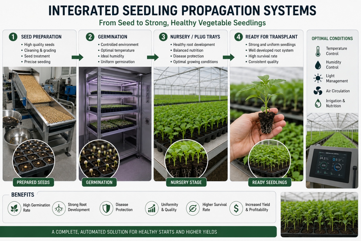Integrated seedling propagation nursery